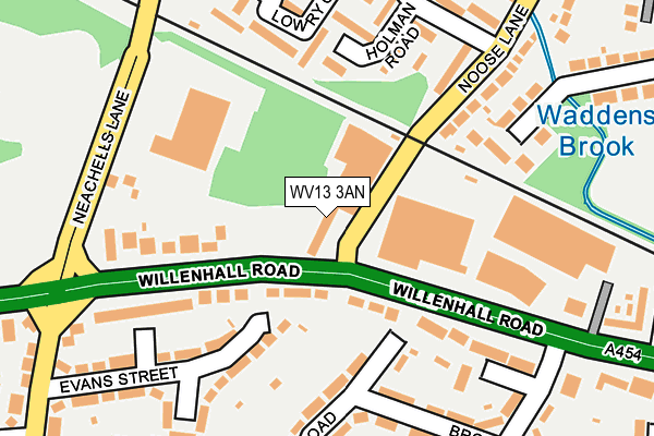 WV13 3AN map - OS OpenMap – Local (Ordnance Survey) WV13 3AN map - OS OpenMap – Local (Ordnance Survey)