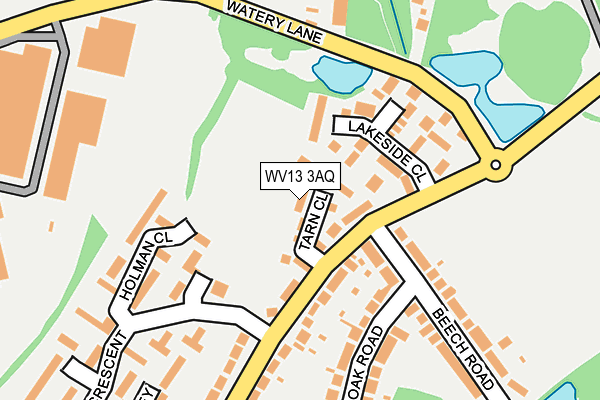 WV13 3AQ map - OS OpenMap – Local (Ordnance Survey) WV13 3AQ map - OS OpenMap – Local (Ordnance Survey)