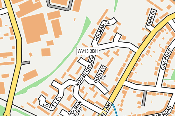 WV13 3BH map - OS OpenMap – Local (Ordnance Survey) WV13 3BH map - OS OpenMap – Local (Ordnance Survey)
