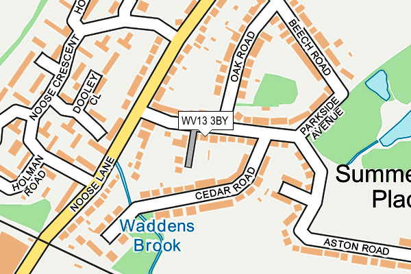 WV13 3BY map - OS OpenMap – Local (Ordnance Survey)