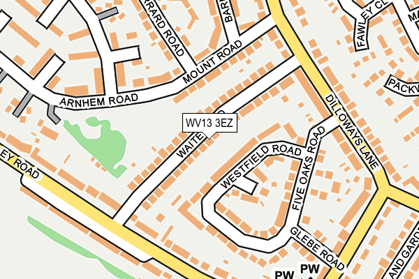 WV13 3EZ map - OS OpenMap – Local (Ordnance Survey) WV13 3EZ map - OS OpenMap – Local (Ordnance Survey)