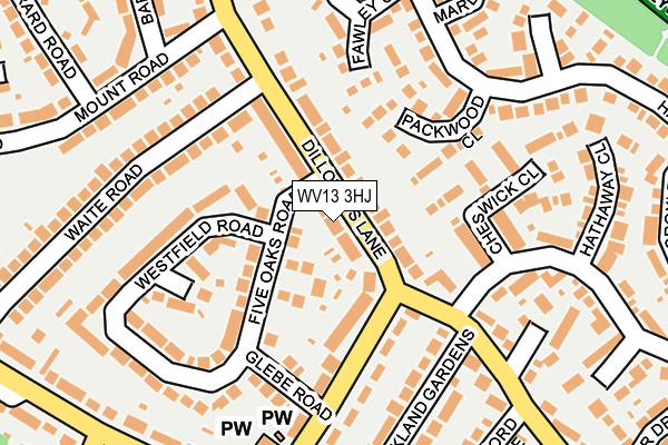 WV13 3HJ map - OS OpenMap – Local (Ordnance Survey) WV13 3HJ map - OS OpenMap – Local (Ordnance Survey)