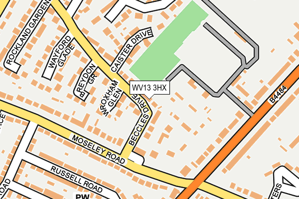 WV13 3HX map - OS OpenMap – Local (Ordnance Survey) WV13 3HX map - OS OpenMap – Local (Ordnance Survey)