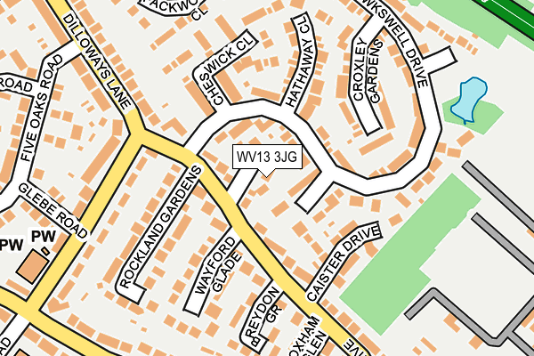 WV13 3JG map - OS OpenMap – Local (Ordnance Survey) WV13 3JG map - OS OpenMap – Local (Ordnance Survey)
