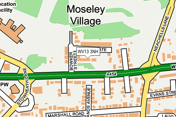 WV13 3NH map - OS OpenMap – Local (Ordnance Survey) WV13 3NH map - OS OpenMap – Local (Ordnance Survey)