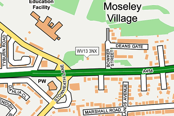 WV13 3NX map - OS OpenMap – Local (Ordnance Survey) WV13 3NX map - OS OpenMap – Local (Ordnance Survey)