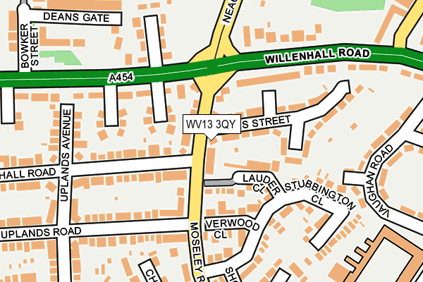 WV13 3QY map - OS OpenMap – Local (Ordnance Survey)