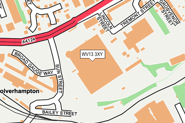 WV13 3XY map - OS OpenMap – Local (Ordnance Survey) WV13 3XY map - OS OpenMap – Local (Ordnance Survey)