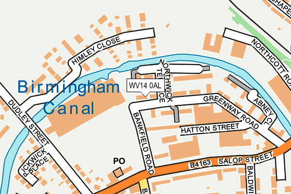WV14 0AL map - OS OpenMap – Local (Ordnance Survey) WV14 0AL map - OS OpenMap – Local (Ordnance Survey)