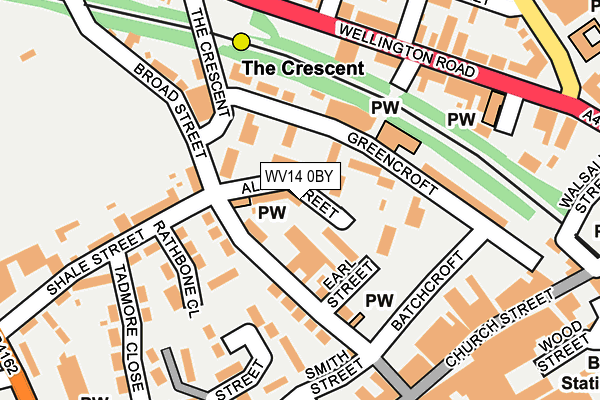 WV14 0BY map - OS OpenMap – Local (Ordnance Survey) WV14 0BY map - OS OpenMap – Local (Ordnance Survey)