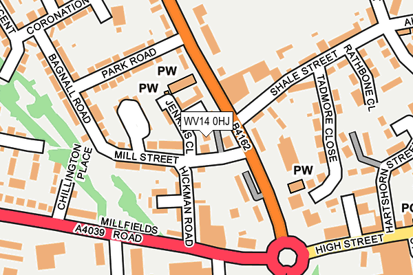 WV14 0HJ map - OS OpenMap – Local (Ordnance Survey) WV14 0HJ map - OS OpenMap – Local (Ordnance Survey)