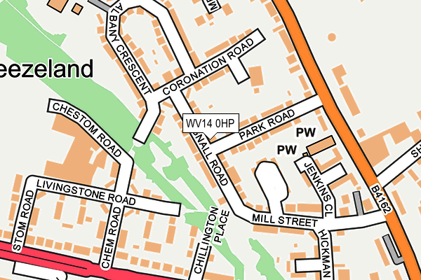 WV14 0HP map - OS OpenMap – Local (Ordnance Survey) WV14 0HP map - OS OpenMap – Local (Ordnance Survey)
