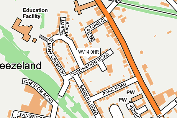 WV14 0HR map - OS OpenMap – Local (Ordnance Survey) WV14 0HR map - OS OpenMap – Local (Ordnance Survey)