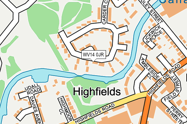 WV14 0JR map - OS OpenMap – Local (Ordnance Survey) WV14 0JR map - OS OpenMap – Local (Ordnance Survey)