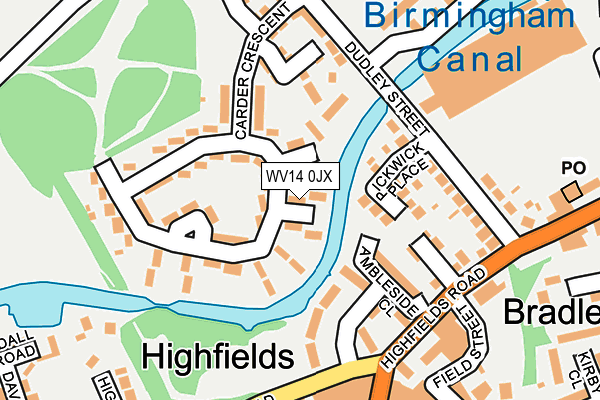 WV14 0JX map - OS OpenMap – Local (Ordnance Survey) WV14 0JX map - OS OpenMap – Local (Ordnance Survey)