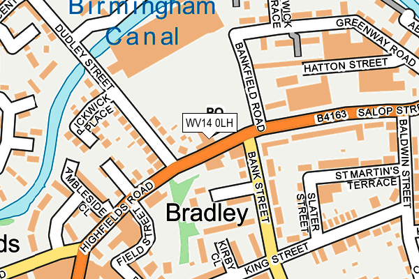 WV14 0LH map - OS OpenMap – Local (Ordnance Survey) WV14 0LH map - OS OpenMap – Local (Ordnance Survey)