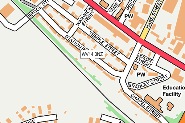 WV14 0NZ map - OS OpenMap – Local (Ordnance Survey) WV14 0NZ map - OS OpenMap – Local (Ordnance Survey)