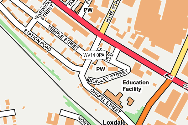 WV14 0PA map - OS OpenMap – Local (Ordnance Survey) WV14 0PA map - OS OpenMap – Local (Ordnance Survey)