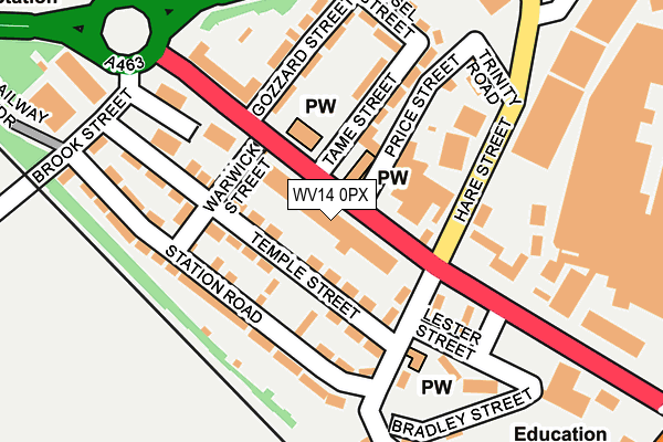 WV14 0PX map - OS OpenMap – Local (Ordnance Survey) WV14 0PX map - OS OpenMap – Local (Ordnance Survey)