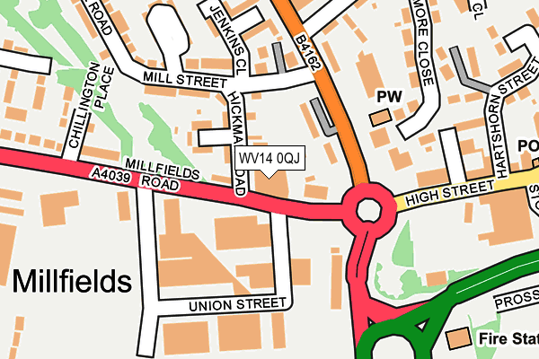 WV14 0QJ map - OS OpenMap – Local (Ordnance Survey) WV14 0QJ map - OS OpenMap – Local (Ordnance Survey)