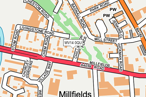 WV14 0QU map - OS OpenMap – Local (Ordnance Survey) WV14 0QU map - OS OpenMap – Local (Ordnance Survey)