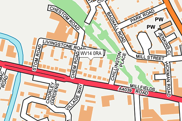 WV14 0RA map - OS OpenMap – Local (Ordnance Survey) WV14 0RA map - OS OpenMap – Local (Ordnance Survey)