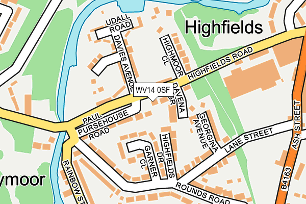 WV14 0SF map - OS OpenMap – Local (Ordnance Survey) WV14 0SF map - OS OpenMap – Local (Ordnance Survey)