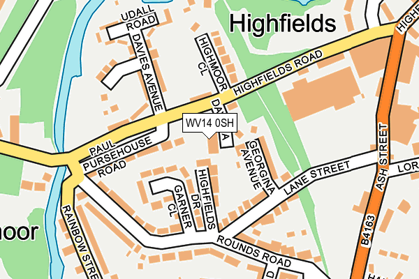 WV14 0SH map - OS OpenMap – Local (Ordnance Survey) WV14 0SH map - OS OpenMap – Local (Ordnance Survey)