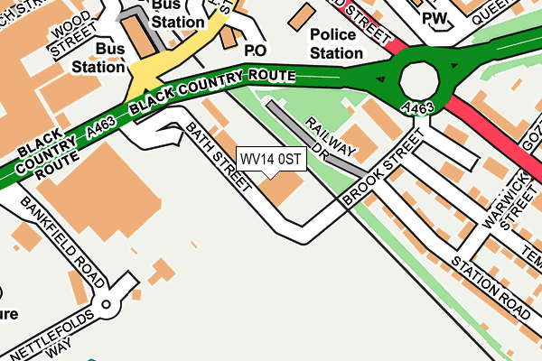 WV14 0ST map - OS OpenMap – Local (Ordnance Survey) WV14 0ST map - OS OpenMap – Local (Ordnance Survey)