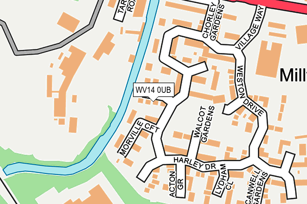 WV14 0UB map - OS OpenMap – Local (Ordnance Survey) WV14 0UB map - OS OpenMap – Local (Ordnance Survey)