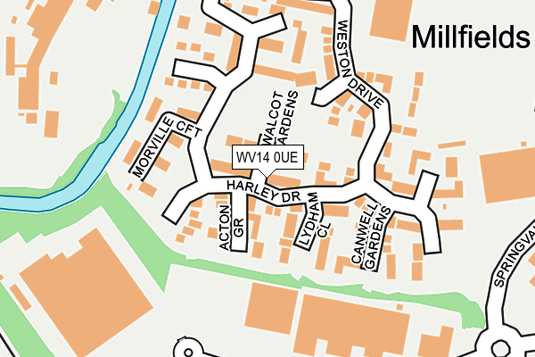 WV14 0UE map - OS OpenMap – Local (Ordnance Survey)