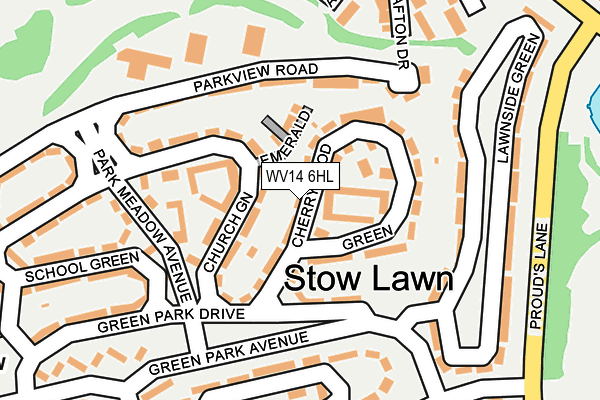 WV14 6HL map - OS OpenMap – Local (Ordnance Survey) WV14 6HL map - OS OpenMap – Local (Ordnance Survey)