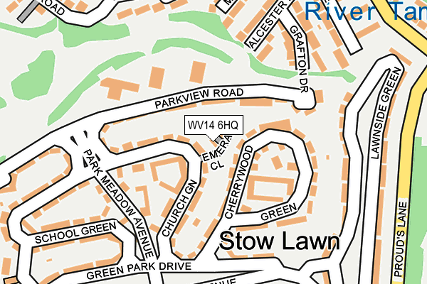 WV14 6HQ map - OS OpenMap – Local (Ordnance Survey)