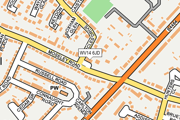 WV14 6JD map - OS OpenMap – Local (Ordnance Survey)