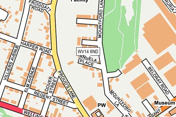 WV14 6ND map - OS OpenMap – Local (Ordnance Survey) WV14 6ND map - OS OpenMap – Local (Ordnance Survey)