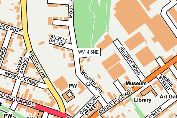 WV14 6NE map - OS OpenMap – Local (Ordnance Survey) WV14 6NE map - OS OpenMap – Local (Ordnance Survey)