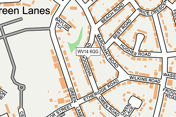 WV14 6QG map - OS OpenMap – Local (Ordnance Survey) WV14 6QG map - OS OpenMap – Local (Ordnance Survey)