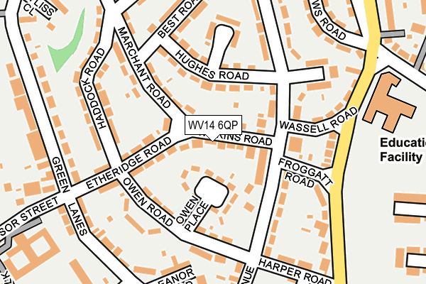WV14 6QP map - OS OpenMap – Local (Ordnance Survey)