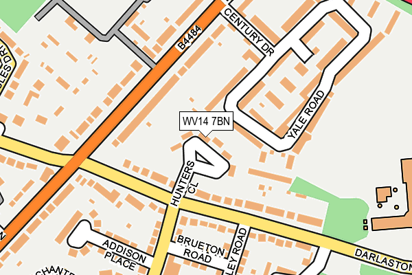 WV14 7BN map - OS OpenMap – Local (Ordnance Survey) WV14 7BN map - OS OpenMap – Local (Ordnance Survey)