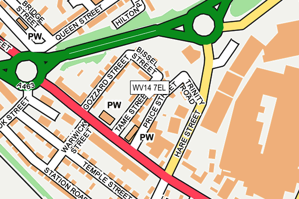 WV14 7EL map - OS OpenMap – Local (Ordnance Survey) WV14 7EL map - OS OpenMap – Local (Ordnance Survey)