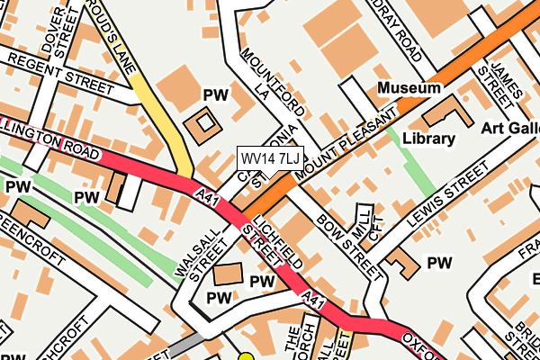 WV14 7LJ map - OS OpenMap – Local (Ordnance Survey) WV14 7LJ map - OS OpenMap – Local (Ordnance Survey)