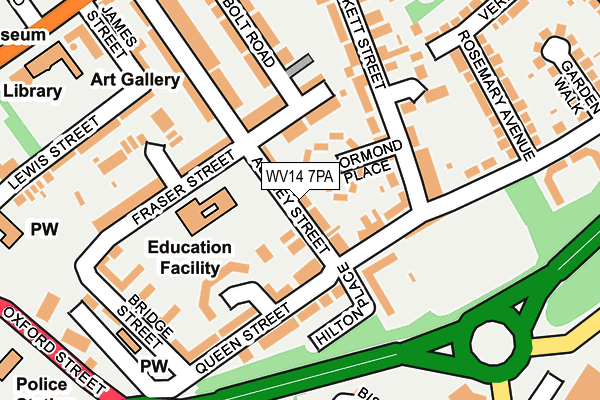 WV14 7PA map - OS OpenMap – Local (Ordnance Survey) WV14 7PA map - OS OpenMap – Local (Ordnance Survey)