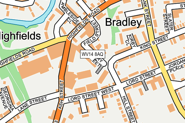WV14 8AQ map - OS OpenMap – Local (Ordnance Survey) WV14 8AQ map - OS OpenMap – Local (Ordnance Survey)