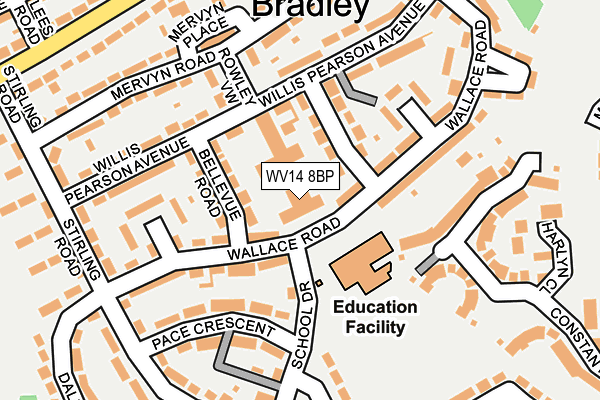 WV14 8BP map - OS OpenMap – Local (Ordnance Survey) WV14 8BP map - OS OpenMap – Local (Ordnance Survey)