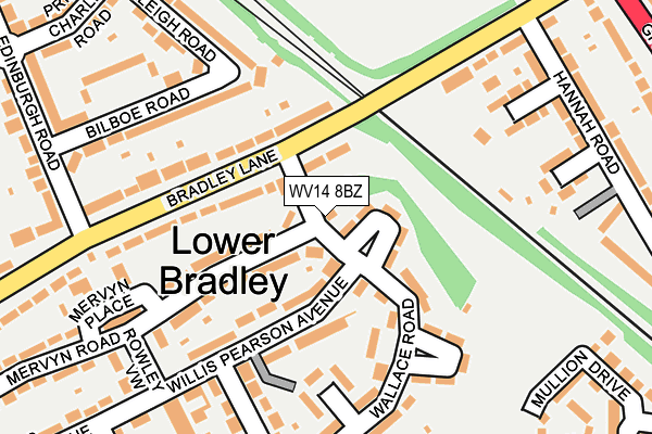 WV14 8BZ map - OS OpenMap – Local (Ordnance Survey) WV14 8BZ map - OS OpenMap – Local (Ordnance Survey)