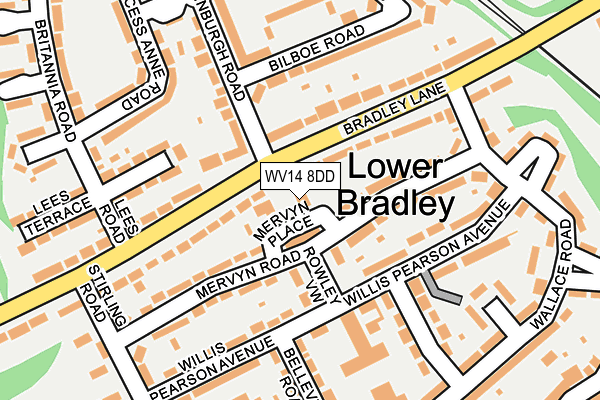 WV14 8DD map - OS OpenMap – Local (Ordnance Survey) WV14 8DD map - OS OpenMap – Local (Ordnance Survey)