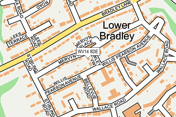 WV14 8DE map - OS OpenMap – Local (Ordnance Survey) WV14 8DE map - OS OpenMap – Local (Ordnance Survey)