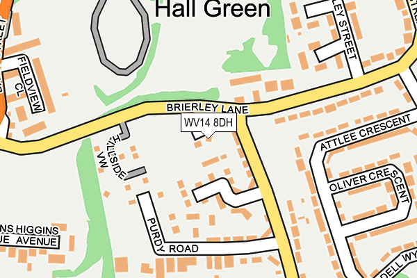 WV14 8DH map - OS OpenMap – Local (Ordnance Survey) WV14 8DH map - OS OpenMap – Local (Ordnance Survey)