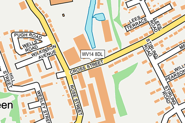 WV14 8DL map - OS OpenMap – Local (Ordnance Survey) WV14 8DL map - OS OpenMap – Local (Ordnance Survey)