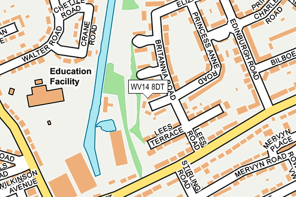 WV14 8DT map - OS OpenMap – Local (Ordnance Survey) WV14 8DT map - OS OpenMap – Local (Ordnance Survey)